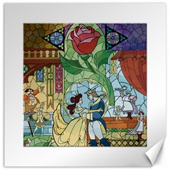 Beauty Stained Glass Canvas 16  X 16  by Mog4mog4