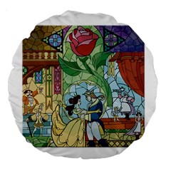 Beauty Stained Glass Large 18  Premium Round Cushions by Mog4mog4