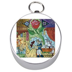 Beauty Stained Glass Silver Compasses by Mog4mog4