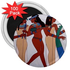 Egypt Fresco Mural Decoration 3  Magnets (100 Pack) by Mog4mog4