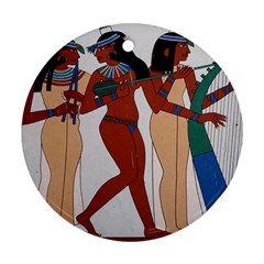 Egypt Fresco Mural Decoration Round Ornament (two Sides) by Mog4mog4