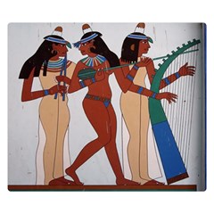 Egypt Fresco Mural Decoration Premium Plush Fleece Blanket (small) by Mog4mog4