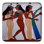 Egypt Fresco Mural Decoration Square Glass Fridge Magnet (4 pack) Front