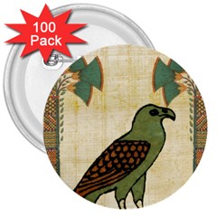 Egyptian Paper Papyrus Bird 3  Buttons (100 Pack) 