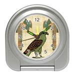 Egyptian Paper Papyrus Bird Travel Alarm Clock Front