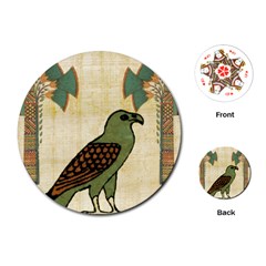 Egyptian Paper Papyrus Bird Playing Cards Single Design (round) by Mog4mog4