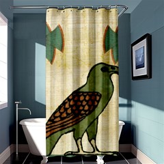 Egyptian Paper Papyrus Bird Shower Curtain 36  X 72  (stall)  by Mog4mog4