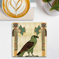 Egyptian Paper Papyrus Bird Uv Print Square Tile Coaster  by Mog4mog4