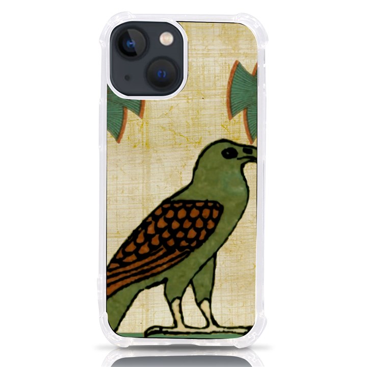 Egyptian Paper Papyrus Bird iPhone 13 mini TPU UV Print Case