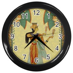 Egyptian Design Man Artifact Royal Wall Clock (black) by Mog4mog4