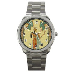 Egyptian Design Man Artifact Royal Sport Metal Watch by Mog4mog4