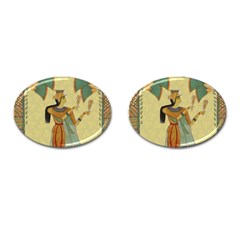 Egyptian Design Man Artifact Royal Cufflinks (oval) by Mog4mog4