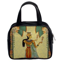 Egyptian Design Man Artifact Royal Classic Handbag (two Sides) by Mog4mog4