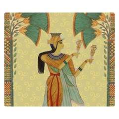 Egyptian Design Man Artifact Royal Premium Plush Fleece Blanket (small) by Mog4mog4