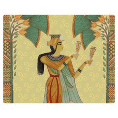 Egyptian Design Man Artifact Royal Premium Plush Fleece Blanket (medium) by Mog4mog4