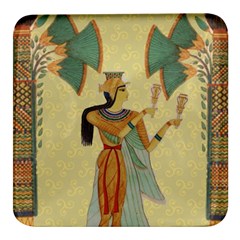 Egyptian Design Man Artifact Royal Square Glass Fridge Magnet (4 Pack) by Mog4mog4