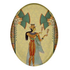 Egyptian Design Man Artifact Royal Oval Glass Fridge Magnet (4 Pack) by Mog4mog4