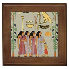 Egyptian Paper Women Child Owl Framed Tile by Mog4mog4