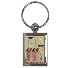 Egyptian Paper Women Child Owl Key Chain (rectangle) by Mog4mog4