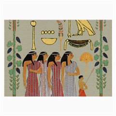 Egyptian Paper Women Child Owl Large Glasses Cloth (2 Sides) by Mog4mog4