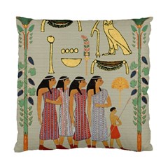 Egyptian Paper Women Child Owl Standard Cushion Case (two Sides) by Mog4mog4