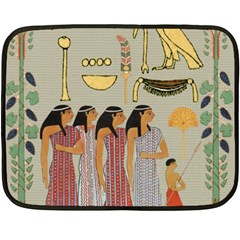 Egyptian Paper Women Child Owl Fleece Blanket (mini) by Mog4mog4