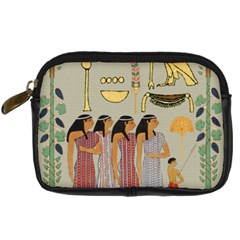 Egyptian Paper Women Child Owl Digital Camera Leather Case by Mog4mog4