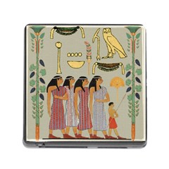 Egyptian Paper Women Child Owl Memory Card Reader (square 5 Slot) by Mog4mog4