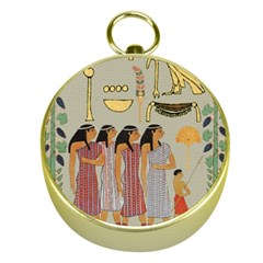 Egyptian Paper Women Child Owl Gold Compasses by Mog4mog4