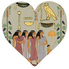 Egyptian Paper Women Child Owl Wooden Puzzle Heart by Mog4mog4