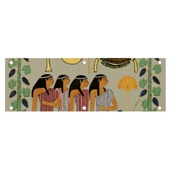 Egyptian Paper Women Child Owl Banner And Sign 6  X 2  by Mog4mog4