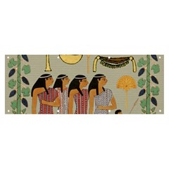 Egyptian Paper Women Child Owl Banner And Sign 8  X 3  by Mog4mog4