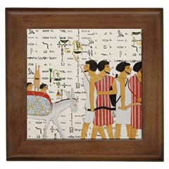 Egyptian Design Men Worker Slaves Framed Tile by Mog4mog4