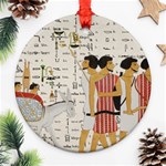 Egyptian Design Men Worker Slaves Ornament (Round) Front