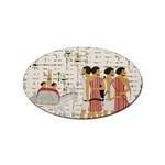 Egyptian Design Men Worker Slaves Sticker (Oval) Front