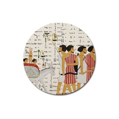 Egyptian Design Men Worker Slaves Magnet 3  (round) by Mog4mog4