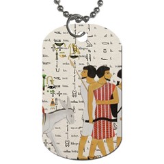 Egyptian Design Men Worker Slaves Dog Tag (one Side) by Mog4mog4