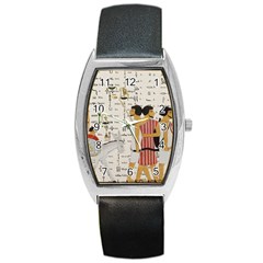 Egyptian Design Men Worker Slaves Barrel Style Metal Watch by Mog4mog4