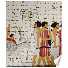 Egyptian Design Men Worker Slaves Canvas 8  X 10  by Mog4mog4