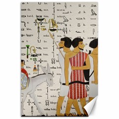 Egyptian Design Men Worker Slaves Canvas 24  X 36  by Mog4mog4