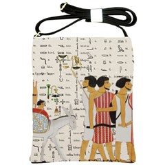 Egyptian Design Men Worker Slaves Shoulder Sling Bag by Mog4mog4