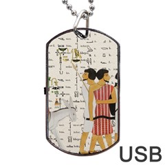 Egyptian Design Men Worker Slaves Dog Tag Usb Flash (two Sides) by Mog4mog4