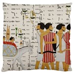 Egyptian Design Men Worker Slaves Large Cushion Case (One Side) Front