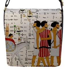 Egyptian Design Men Worker Slaves Flap Closure Messenger Bag (s) by Mog4mog4