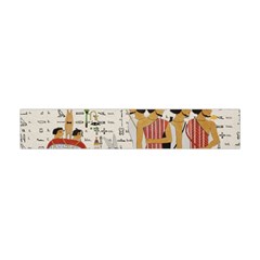 Egyptian Design Men Worker Slaves Premium Plush Fleece Scarf (mini) by Mog4mog4