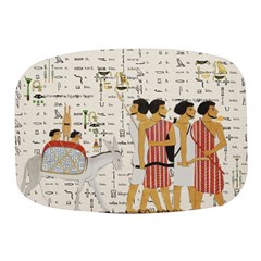 Egyptian Design Men Worker Slaves Mini Square Pill Box by Mog4mog4