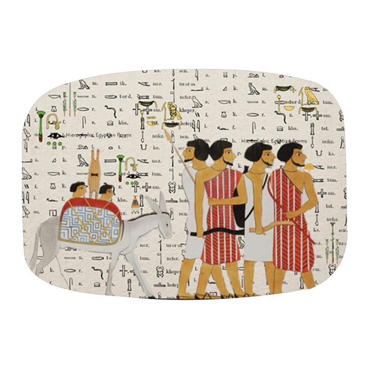 Egyptian Design Men Worker Slaves Mini Square Pill Box