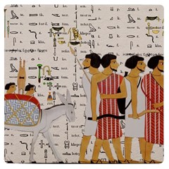 Egyptian Design Men Worker Slaves Uv Print Square Tile Coaster  by Mog4mog4