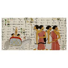 Egyptian Design Men Worker Slaves Banner And Sign 4  X 2  by Mog4mog4