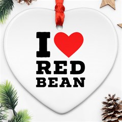 I Love Red Bean Ornament (heart) by ilovewhateva